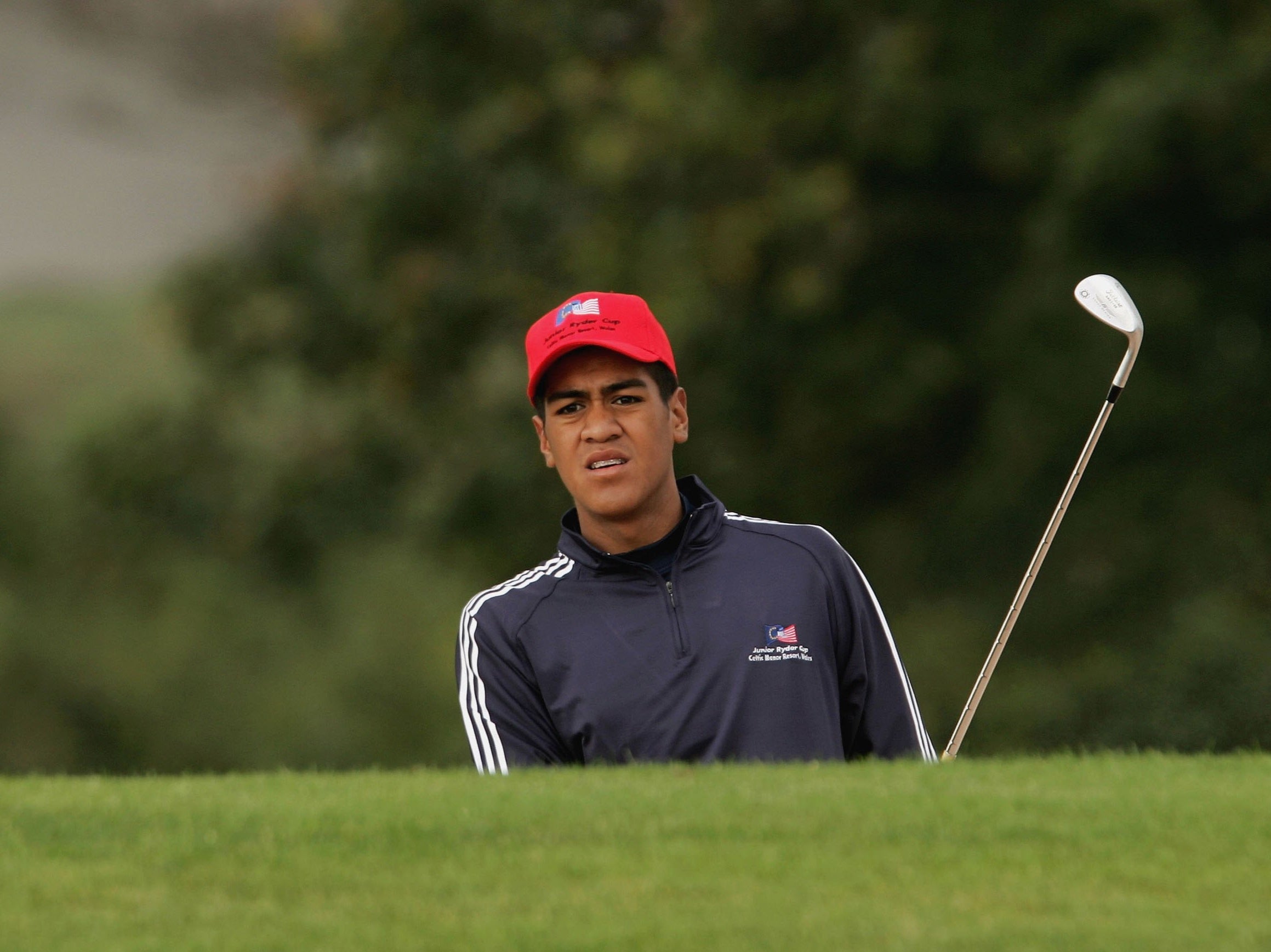 Tony Finau competes at the Junior Ryder Cup
