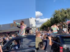 Chrissy Teigen and John Legend celebrate Biden’s win with drive in LA