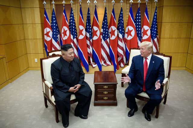 <p>The meeting between Kim Jong-un and Trump in Panmunjom, North Korea, was one of many extraordinary stories reporters have covered over the past four years</p>