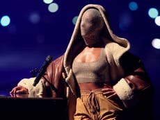 Alicia Keys wears bejewelled balaclava face mask at MTV EMAs