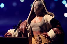 Alicia Keys wears bejewelled balaclava face mask at MTV EMAs