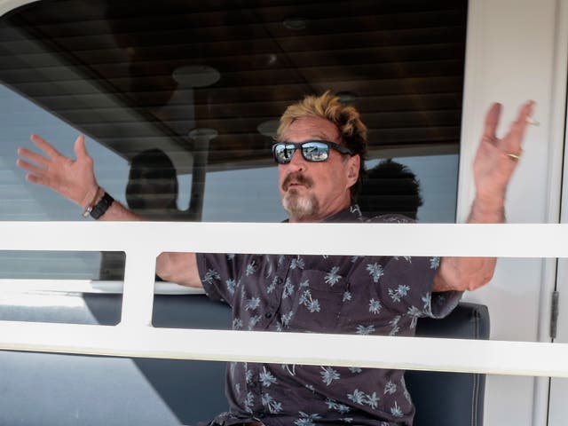 <p>US millionaire John McAfee on his yacht anchored at the Marina Hemingway in Havana, in June 2019</p>