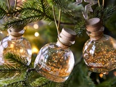 M&S is selling mini bottles of gin to hang on your Christmas tree