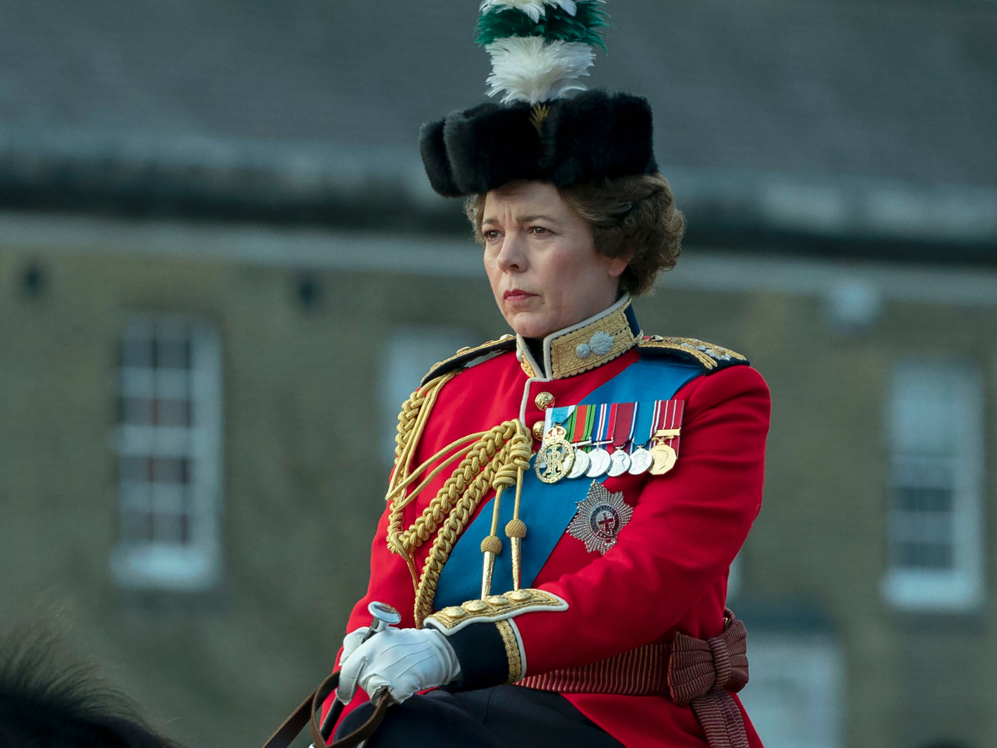 Olivia Colman as Queen Elizabeth II, though she won’t be around for season five and beyond