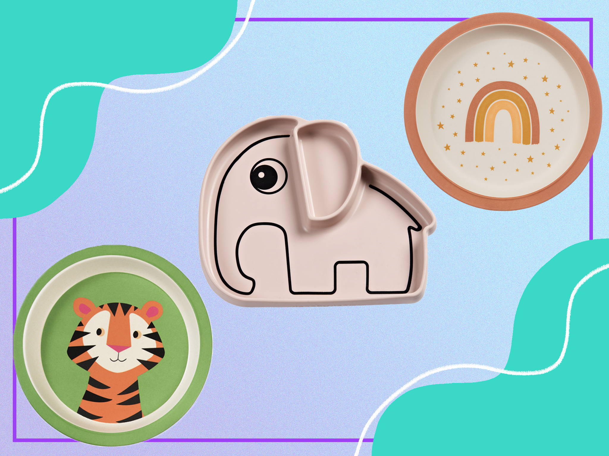 Animal Design Hippopotamus Dishwasher Safe BPA Free Eco-Friendly Material Buabi Bamboo Baby and Kids’ Tableware Set