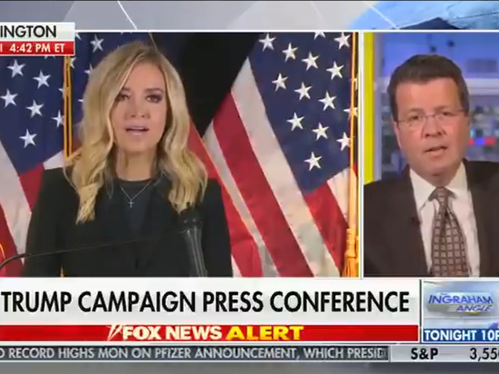 Fox News Cuts Away From Kayleigh Mcenany Press Conference The Independent