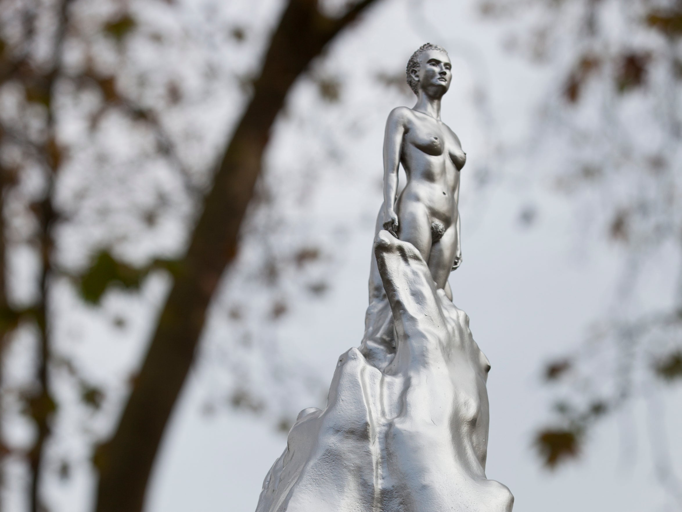 Maggi Hambling's 'A Sculpture for Mary Wollstonecraft' in Newington Green, north London