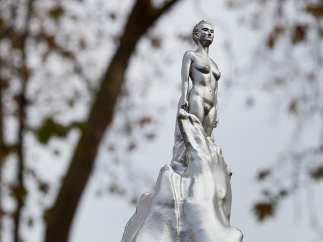 <p>Maggi Hambling's 'A Sculpture for Mary Wollstonecraft' in Newington Green, north London</p>
