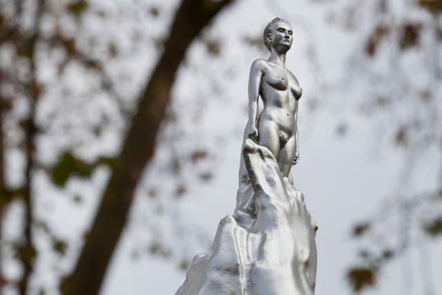 <p>Maggi Hambling's 'A Sculpture for Mary Wollstonecraft' in Newington Green, north London</p>