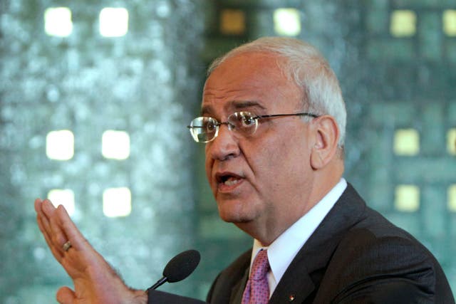 Saeb Erekat, a veteran peace negotiator and prominent international spokesman for the Palestinians for more than three decades, has died. He was 65. (AP Photo/Amr Nabil, File)