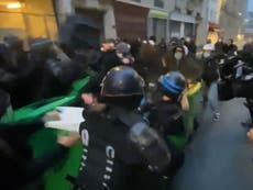 Blockades and police clashes as students protest in France