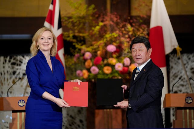 <p>Liz Truss hailed the Japan agreement for its ‘cutting-edge digital and data’ clauses</p>