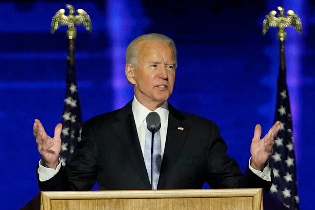 Newly elected US president Joe Biden