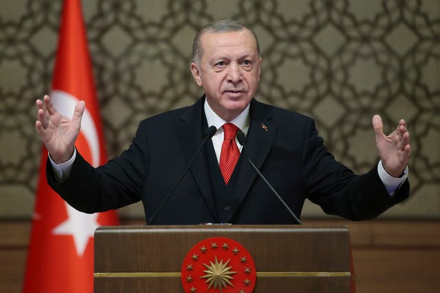 <p>Turkey’s president Recep Tayyip Erdogan</p>