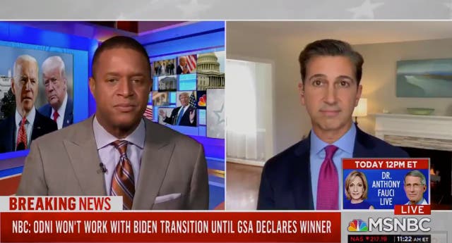 MSNBC cuts off correspondent as he replies s*** and f*** to anchor question about transition