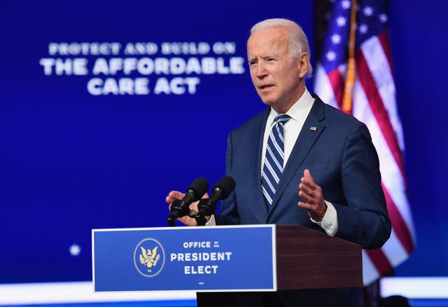 <p>Joe Biden speaks in Wilmington, Delaware.&nbsp;</p>