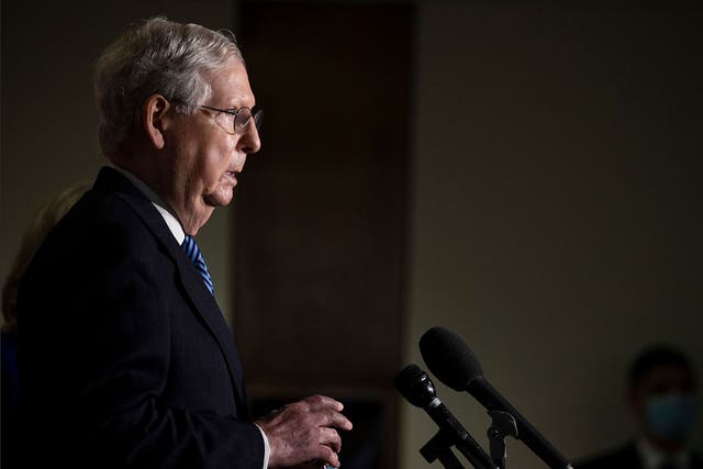 <p>Mitch McConnell has gone along with Trump’s claims that the election results were not legitimate</p>
