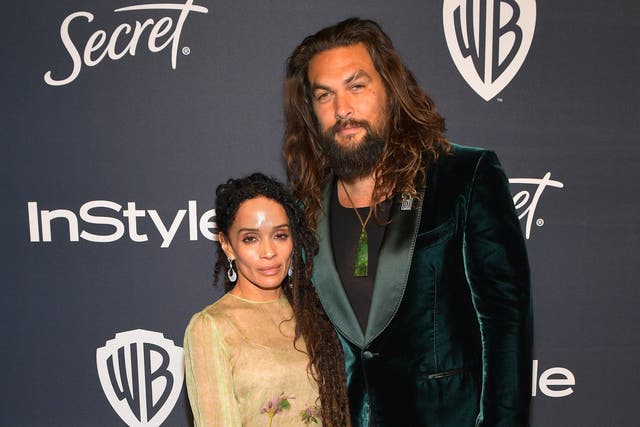 Lisa Bonet and Jason Momoa attend a Golden Globes party on 5 January 2020 in Beverly Hills, California