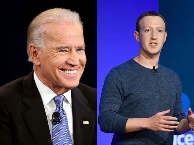 Facebook’s Mark Zuckerberg could face a hostile reception from president-elect Joe Biden