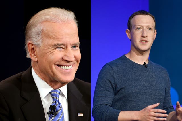 Facebook’s Mark Zuckerberg could face a hostile reception from president-elect Joe Biden