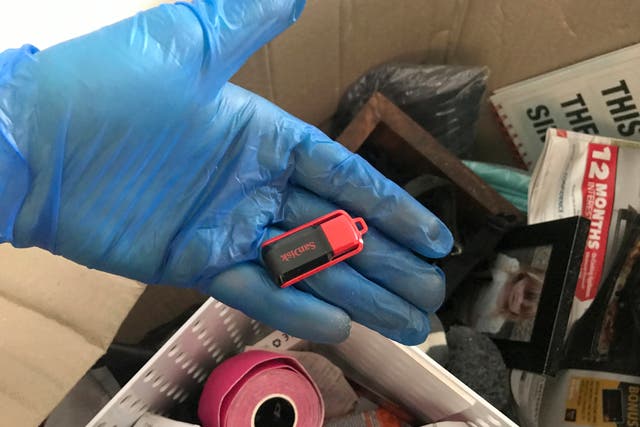 A USB drive seized as part of the investigation into a major child sex abuse ring in Australia
