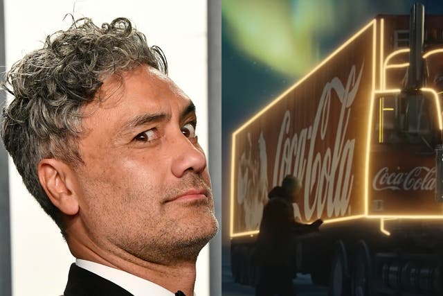 Taika Waititi (left) and ‘The Letter’, an advertisement for Coca-Cola