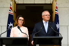 Australian PM interrupts female minister speaking about chauvinism and parliament ‘bonk ban’