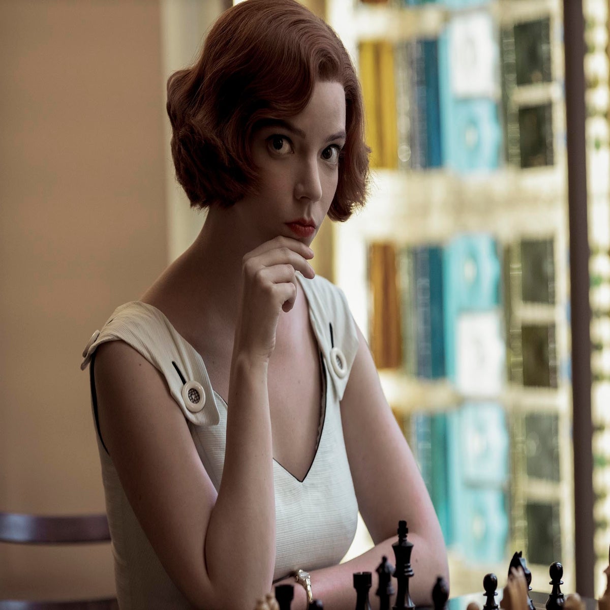 beth harmon black dress The Queen's Gambit: Beth Harmon's Outfits Ranked