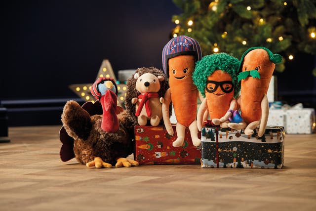 Aldi Kevin the Carrot series toys: Turkey, Hedgehog, Pilot Kevin, Grate Grandma and Grate Grandad