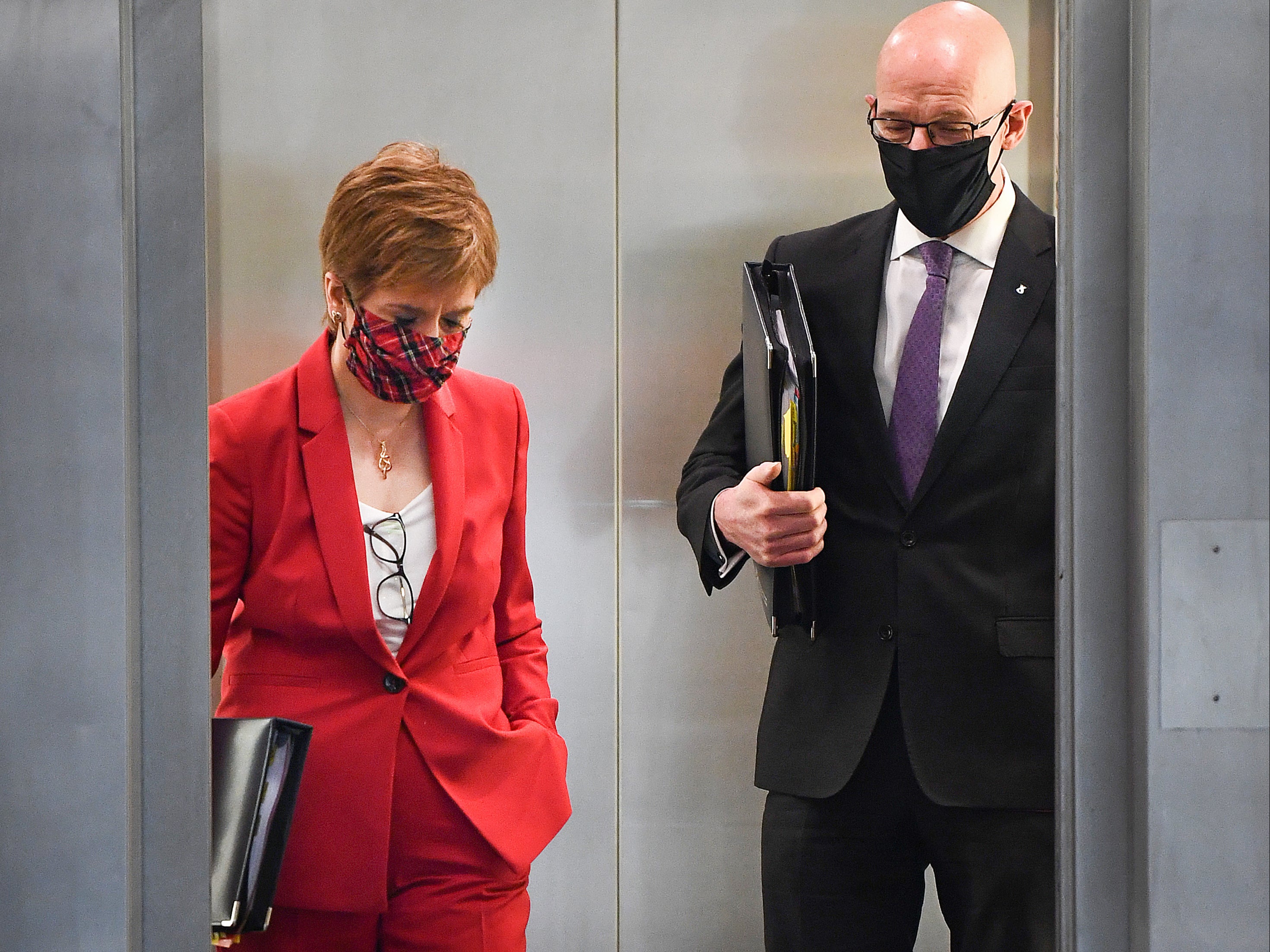 Nicola Sturgeon and deputy FM John Swinney
