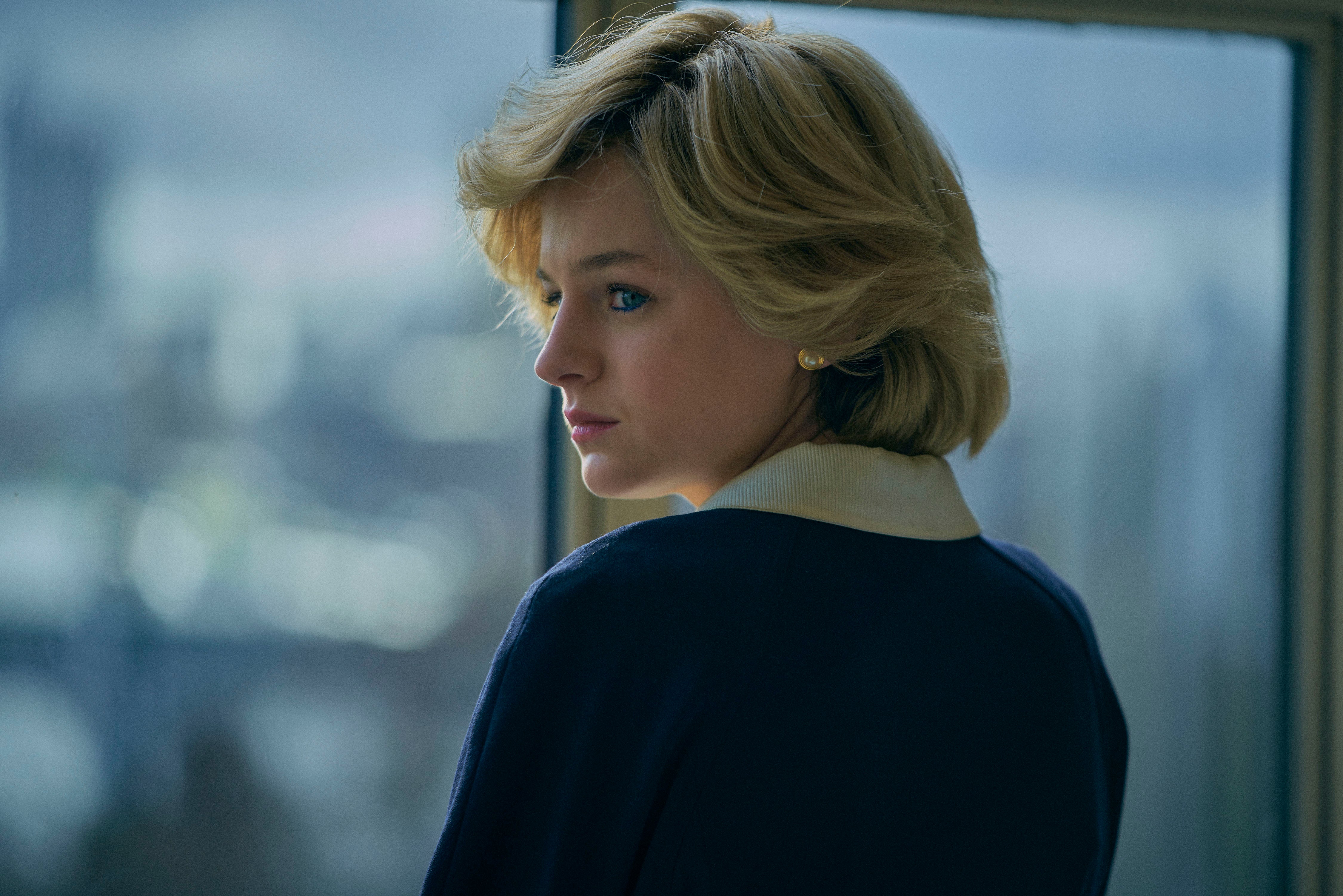 Emma Corrin as Princess Diana in ‘The Crown’ who suffers from bulimia in the fourth series of the hit royal show