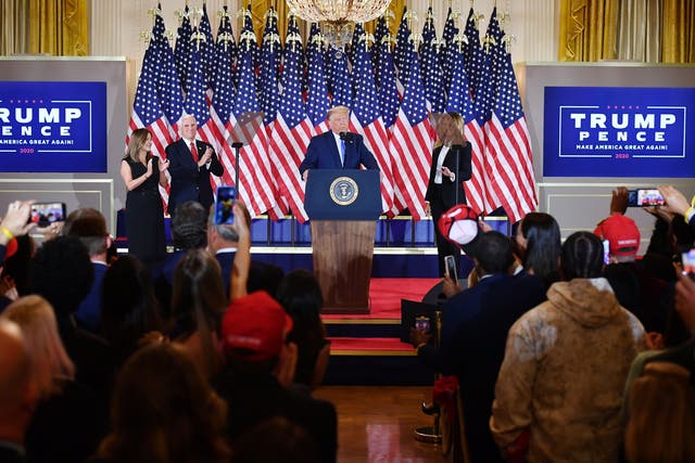 At least five members of the White House staff have tested positive for Covid-19 after attuning President Donald Trump’s election night party on 3 November 