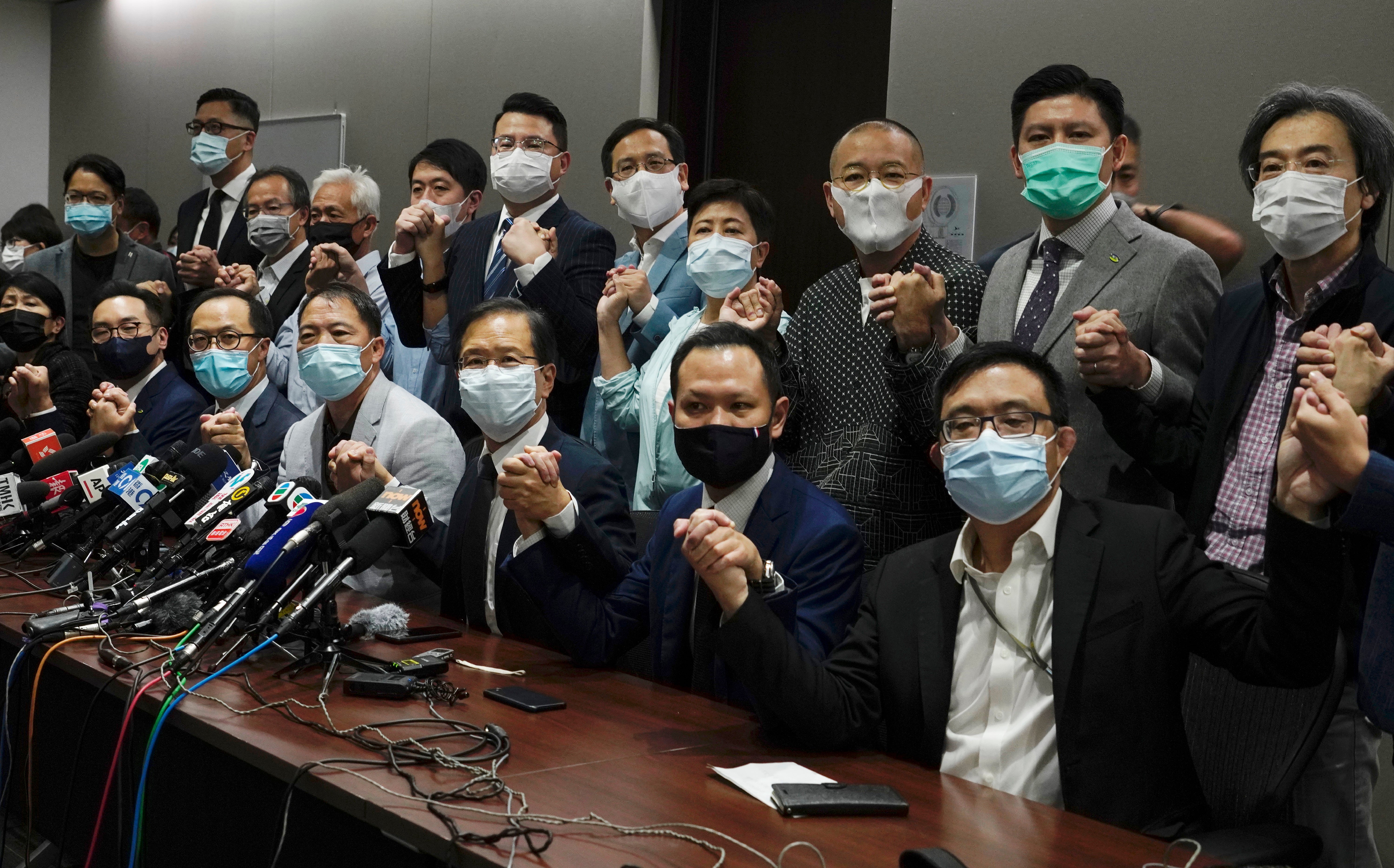 APTOPIX Hong Kong Lawmakers Disqualified