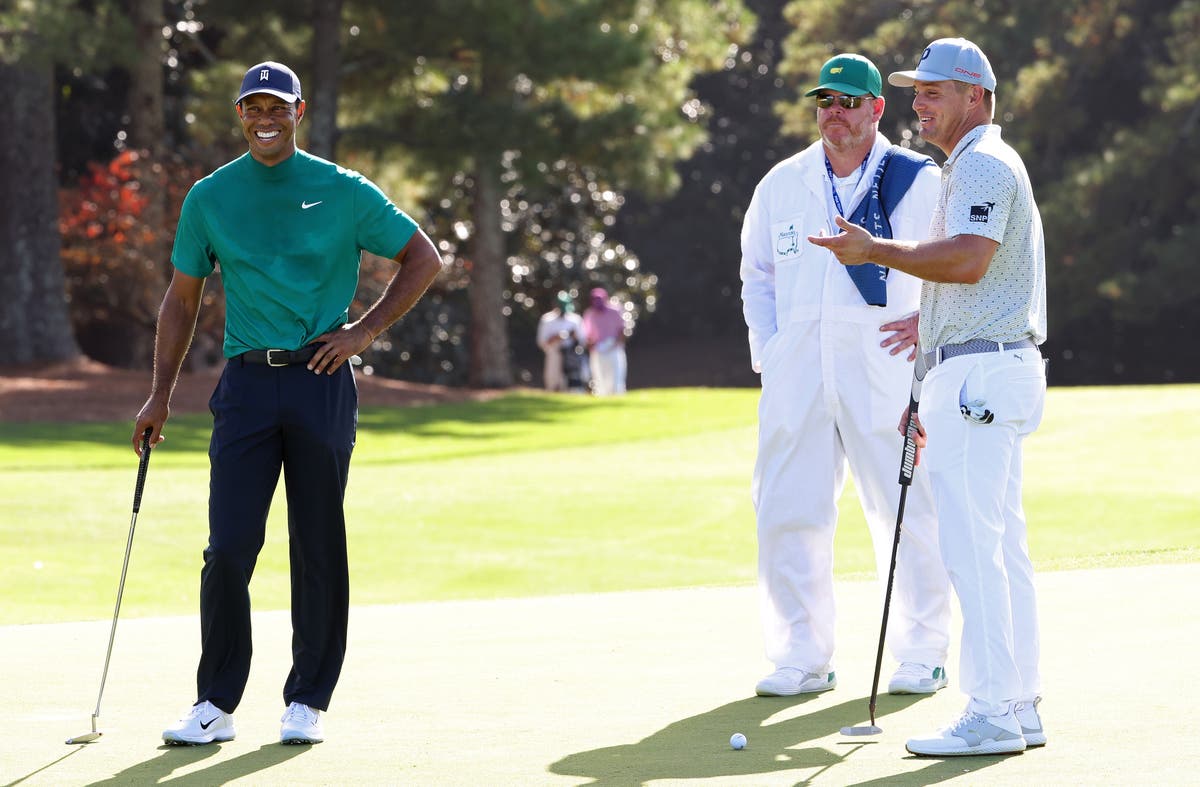 The Masters: Bryson DeChambeau and Tiger Woods in anxious wait over weather with thunderstorms forecast