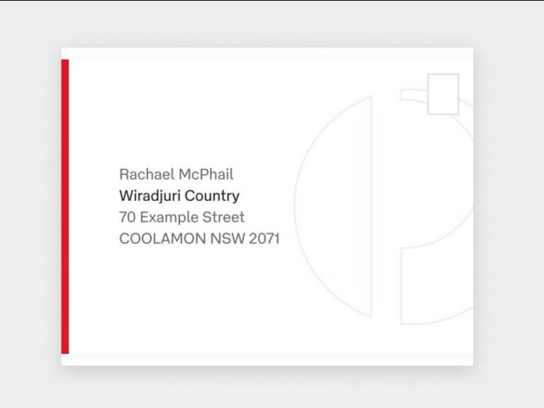 Mail can now be addressed including the traditional aboriginal name above the normal street address, city and state
