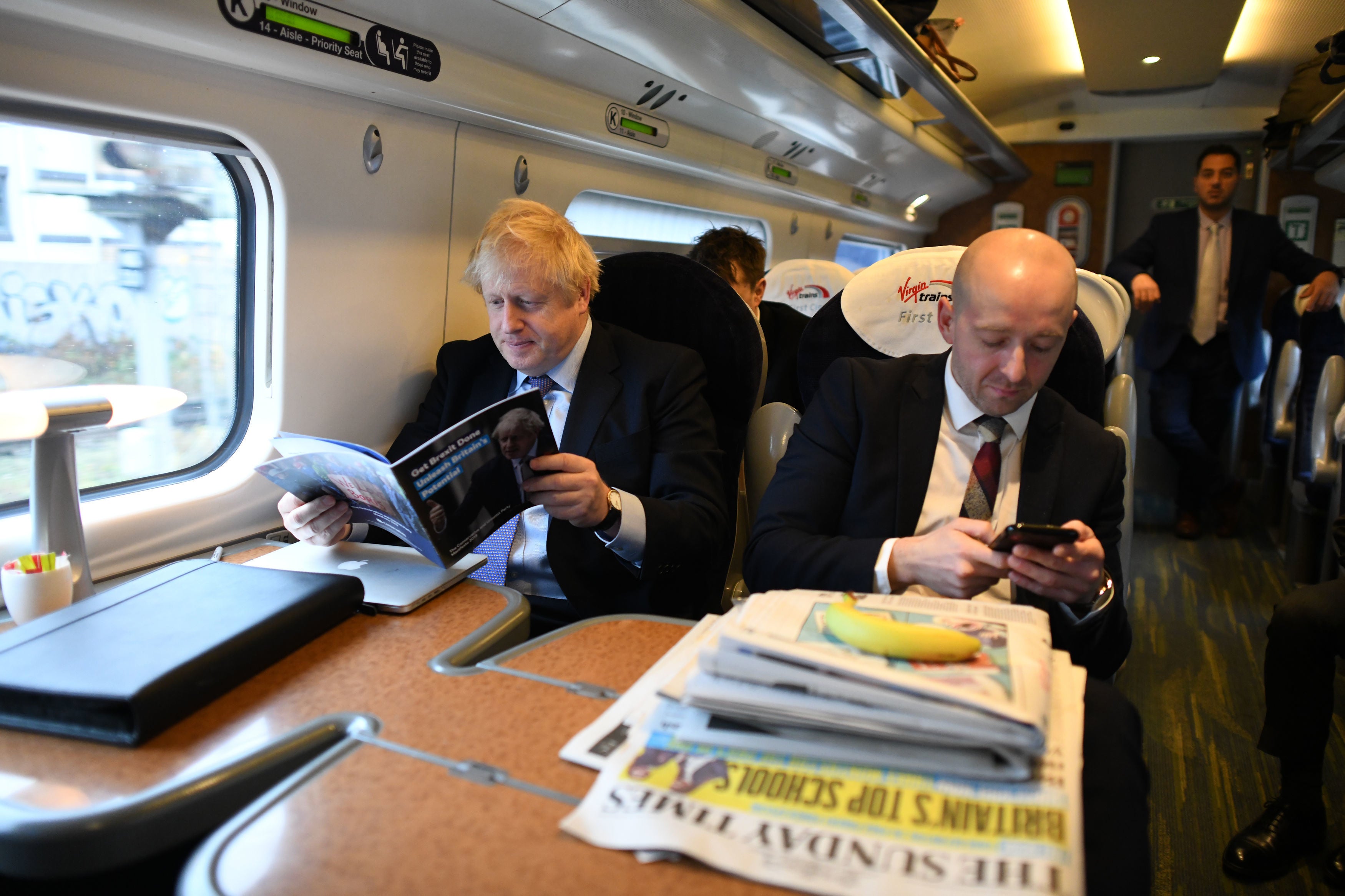 Boris Johnson with his former director of communications Lee Cain