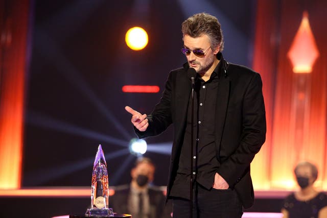 Eric Church collects his CMA during a live ceremony in Nashvill