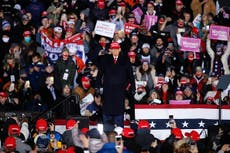 Trump says he ‘easily wins’ election in Pennsylvania and Michigan 