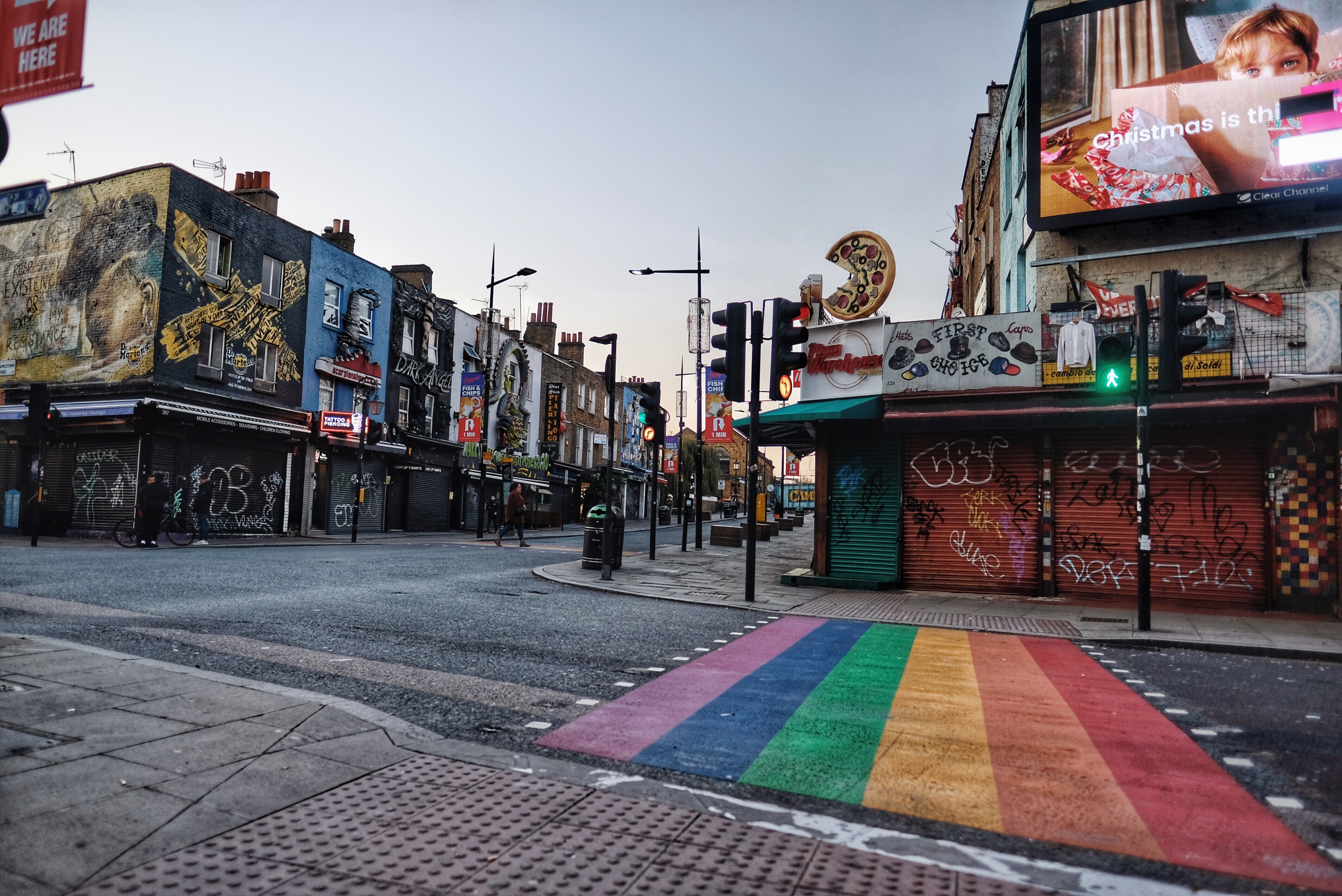 Empty streets in Camden, north London during the pandemic