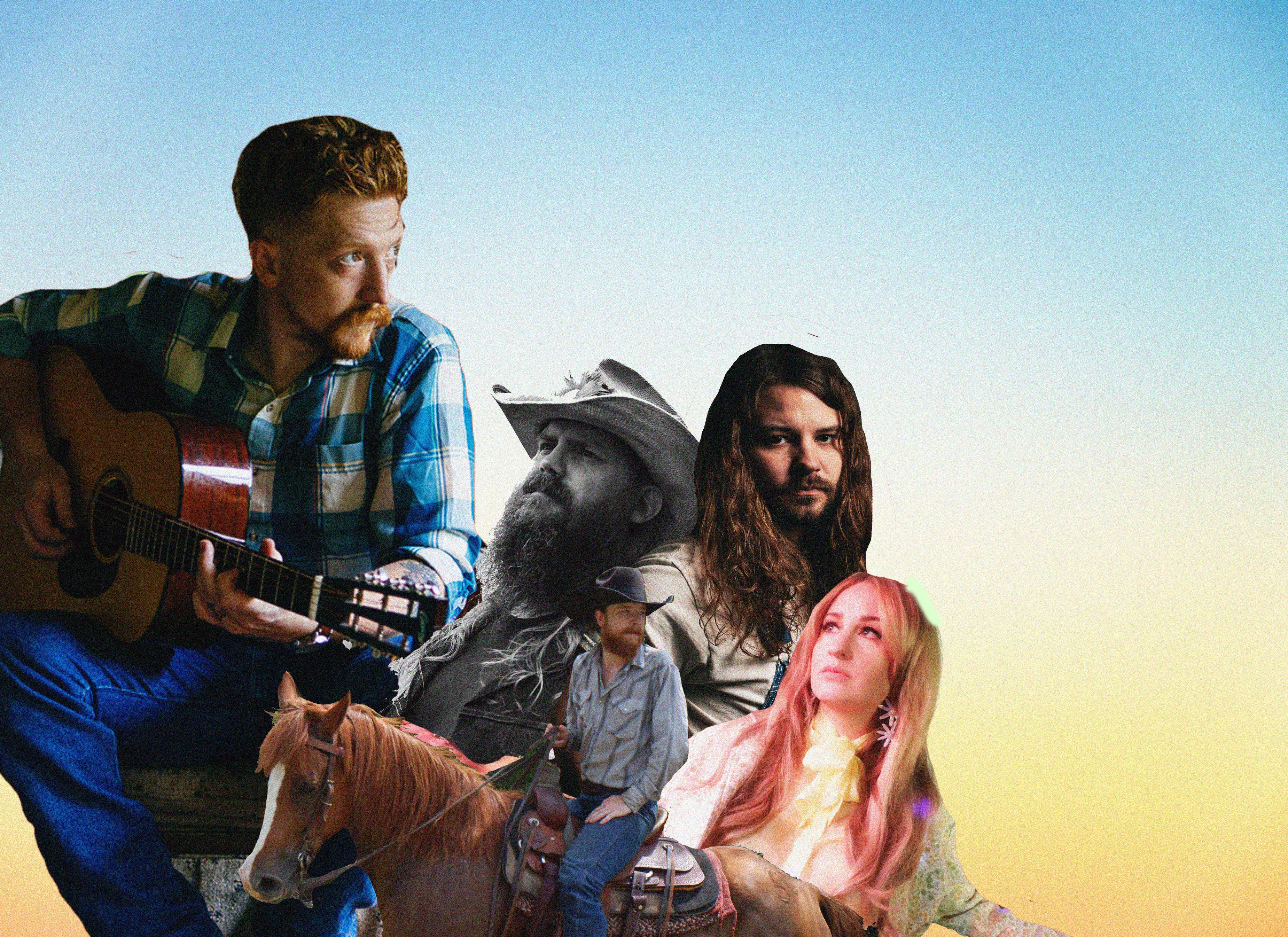 Clockwise from the left: Tyler Childers, Chris Stapleton, Brent Cobb, Margo Price and Colter Wall