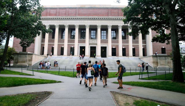 <p>The Widener Library at Harvard University in Cambridge, Massachusetts </p>