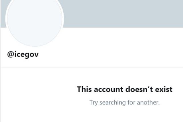 ICE’s Twitter account is no longer active