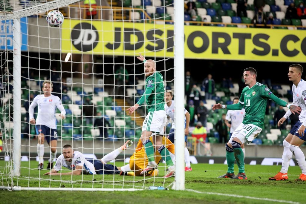 Northern Ireland’s late equaliser goes in