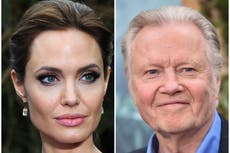 What does Angelina Jolie think of her father’s political views?