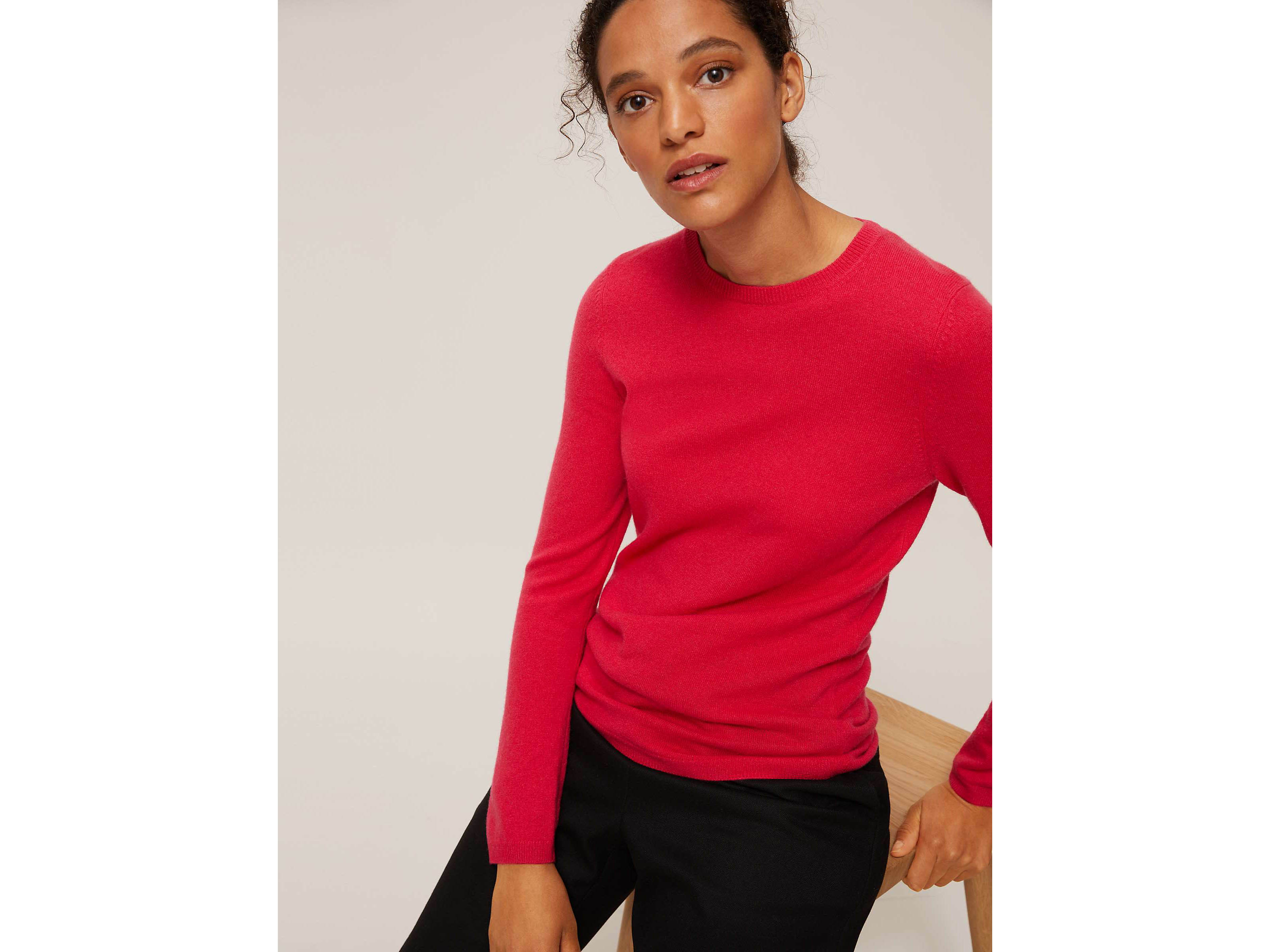 red cashmere jumper womens