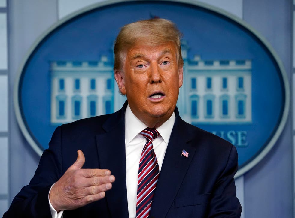 <p>Donald Trump dando un discurso desde la Casa Blanca.</p>