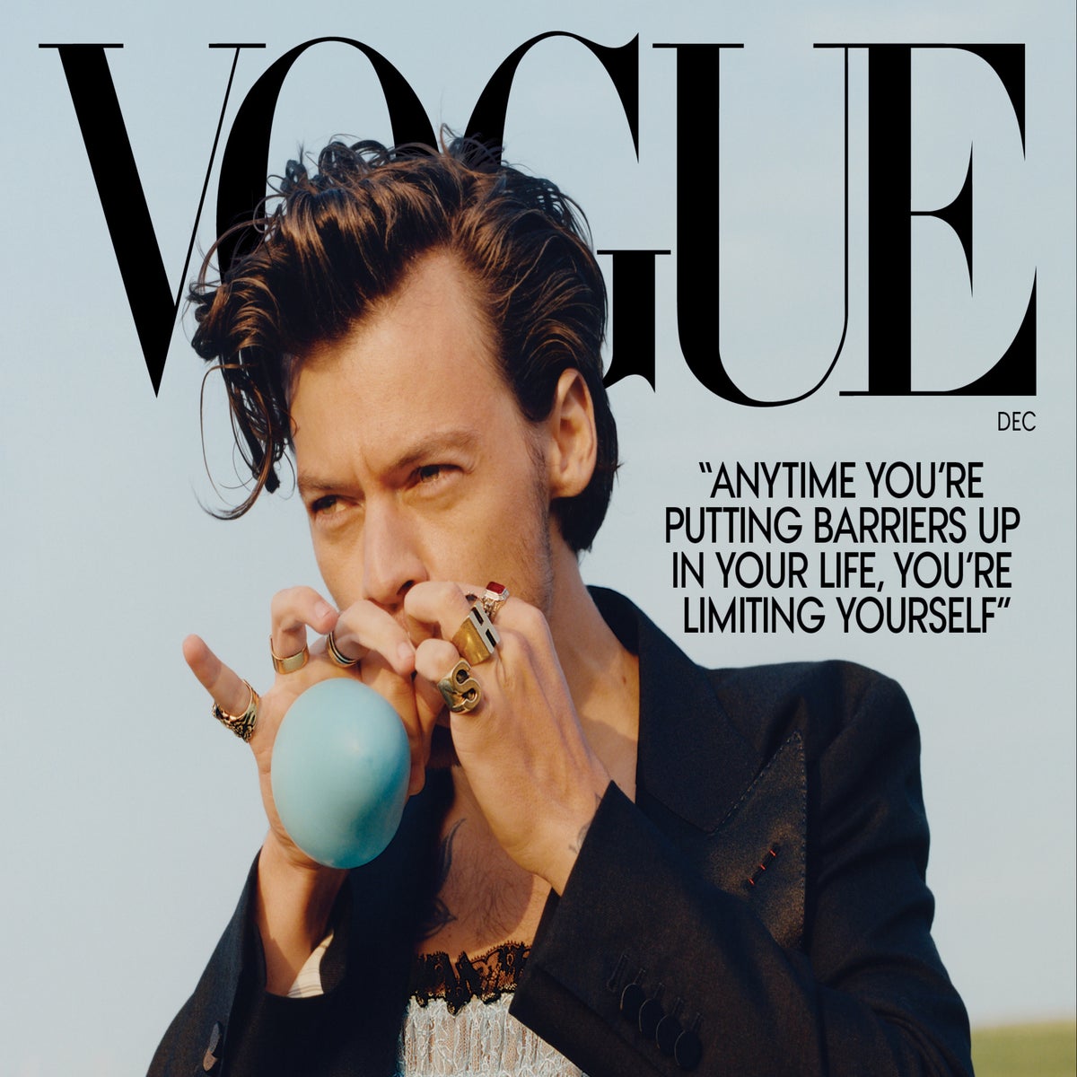 Harry Styles becomes first man to appear solo on cover of Vogue