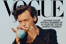 Harry Styles becomes first man to appear solo on cover of Vogue