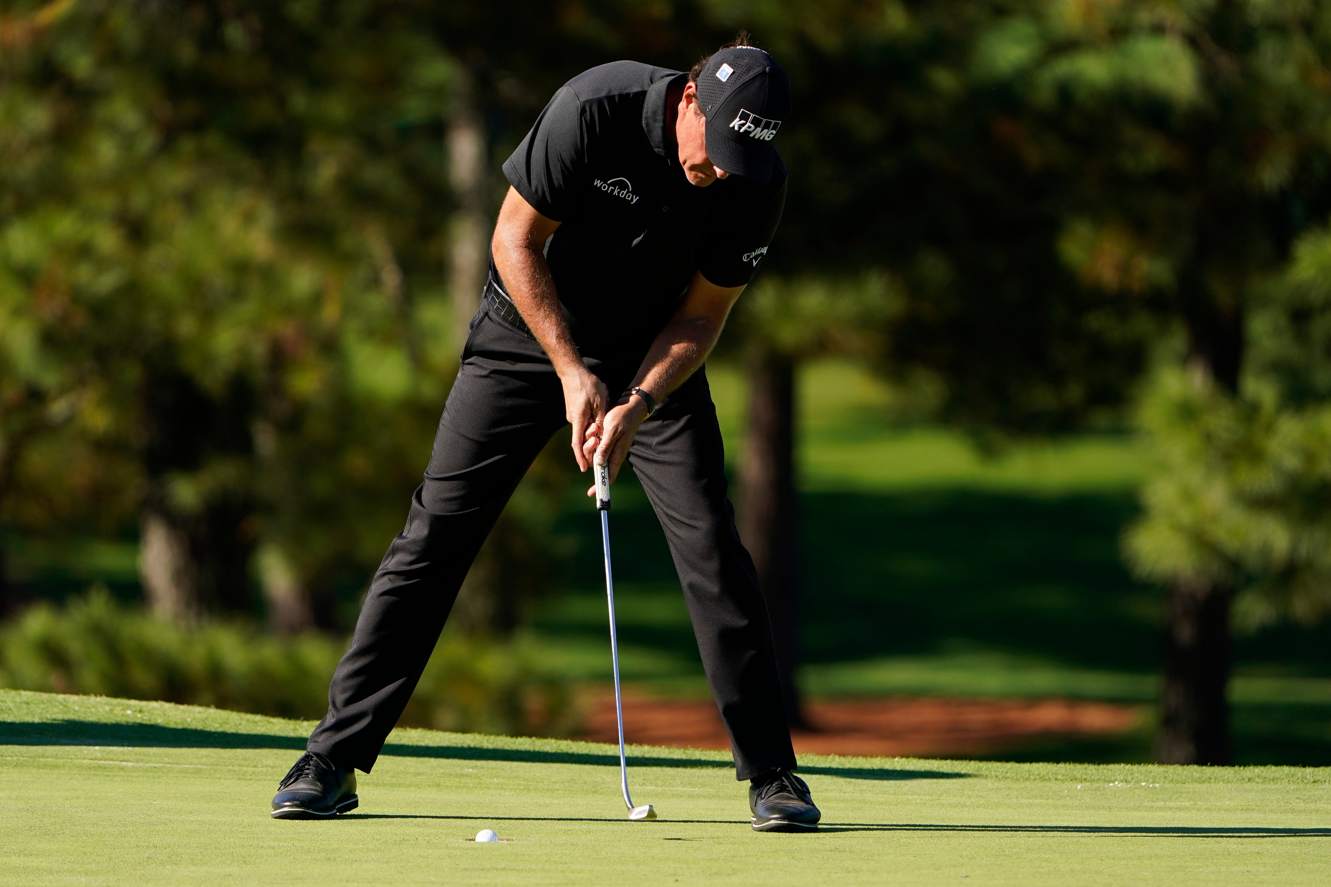 Phil Mickelson was not impressed with his putting after the second round