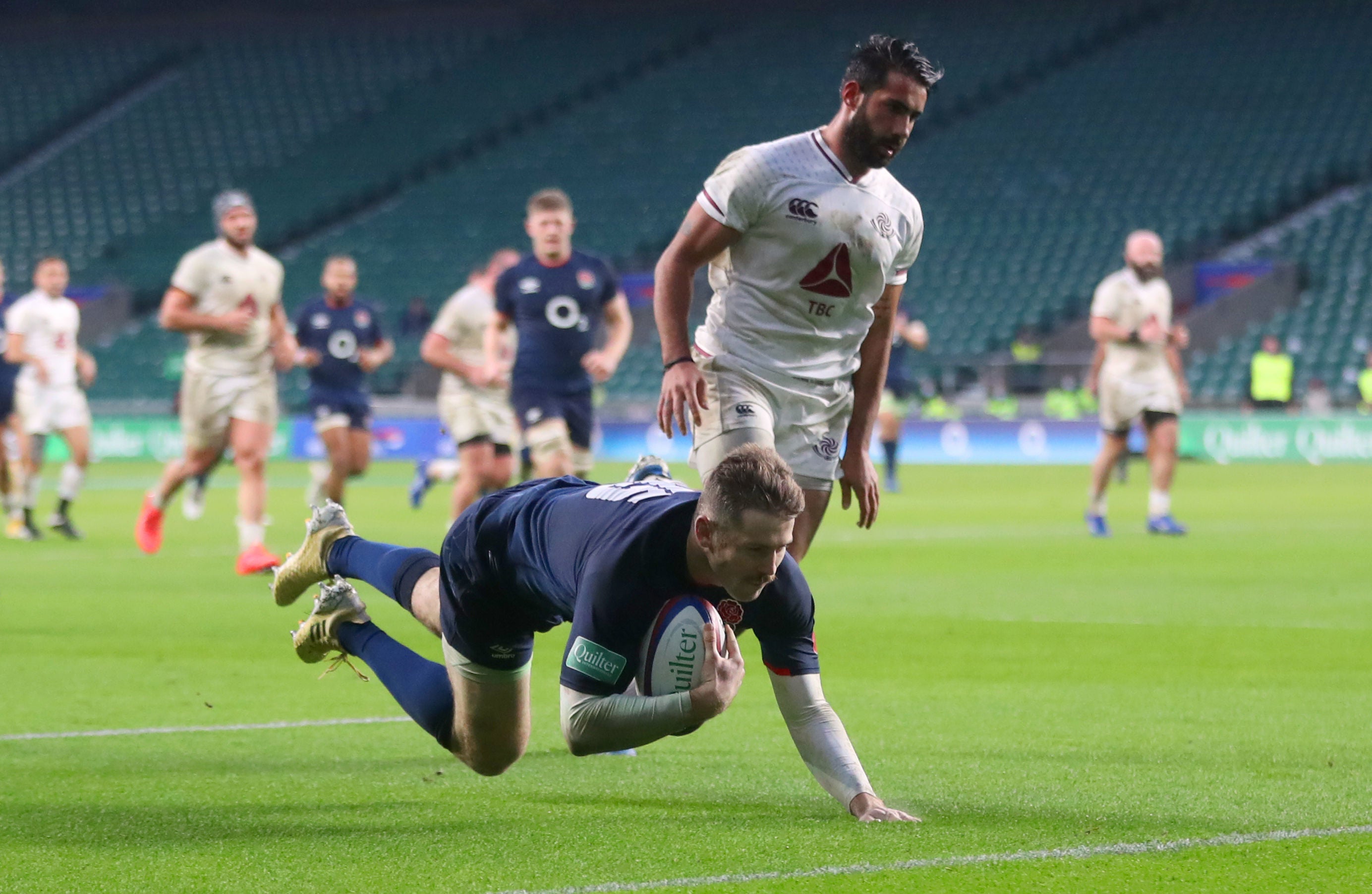 Daly finished the try of the match to score England’s fourth